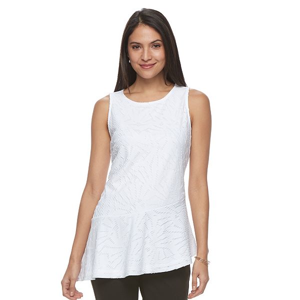 Women's Dana Buchman Peplum Jacquard Tank