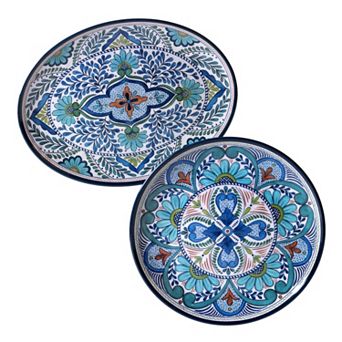 Certified International Talavera 2 pc Platter Set