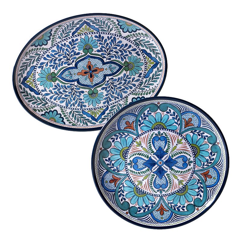 Certified International Talavera 2-Pc. Melamine Platter Set