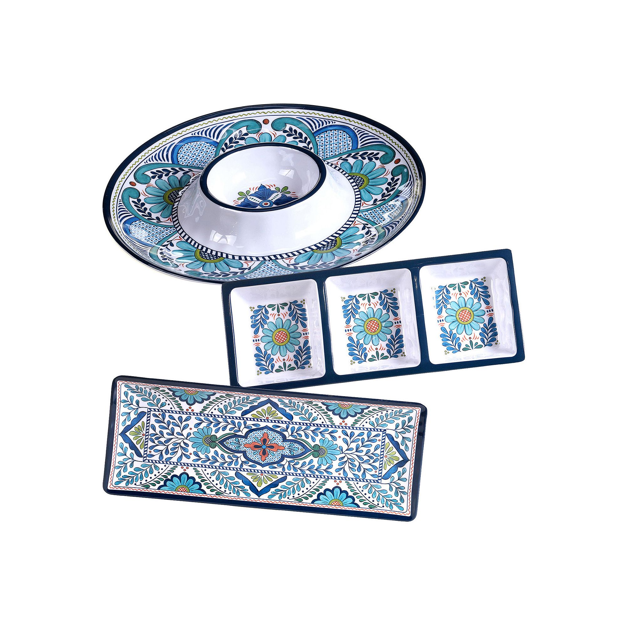 Certified International Talavera 3-pc. Hostess Set, Multicolor