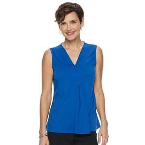Women's Dana Buchman Pleated V-Neck Tank
