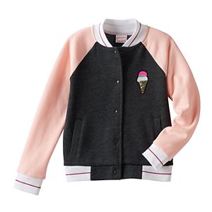 Girls 4-10 Jumping Beans® Colorblock Ice Cream Bomber Jacket