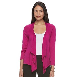 Women's Dana Buchman Draped Open-Front Cardigan
