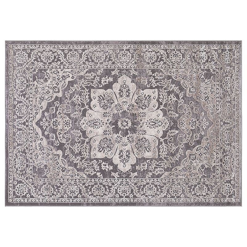 Concord Global Thema Serapi Framed Floral Rug, Beig/Green, 5X7 Ft