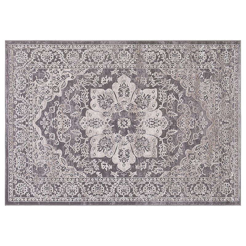 Concord Global Thema Serapi Framed Floral Rug, Beig/Green, 5X7 Ft