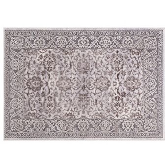 Concord Global Thema Vintage Framed Floral Rug