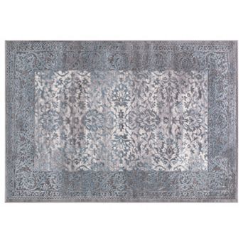 Concord Global Thema Vintage Framed Floral Rug
