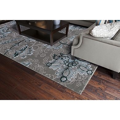 Concord Global Thema Jacobean Floral Rug