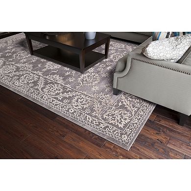 Concord Global Thema Anatolia Framed Floral Rug