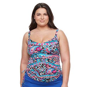 Plus Size Apt. 9庐 Print Tankini Top