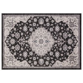 Concord Global Lara Center Medallion Framed Floral Rug
