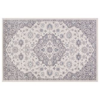 Concord Global Lara Center Medallion Framed Floral Rug