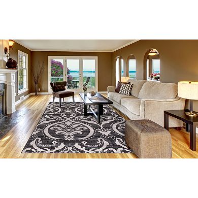 Concord Global Lara Large Damask Rug