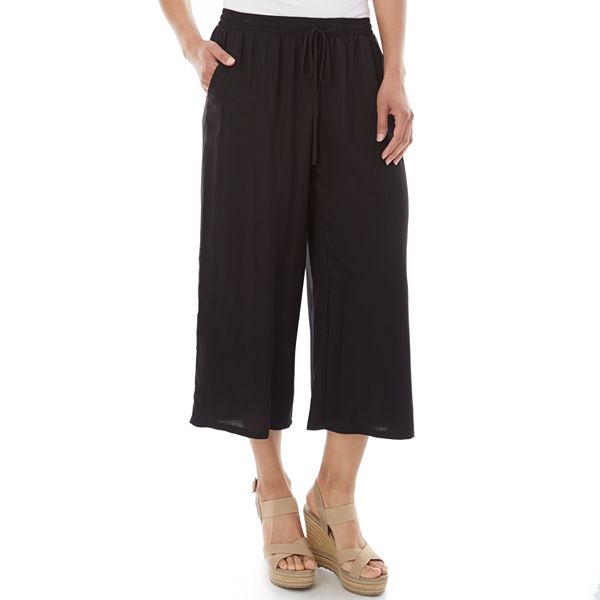 Women's Apt. 9® Pull On Wide-Leg Capris