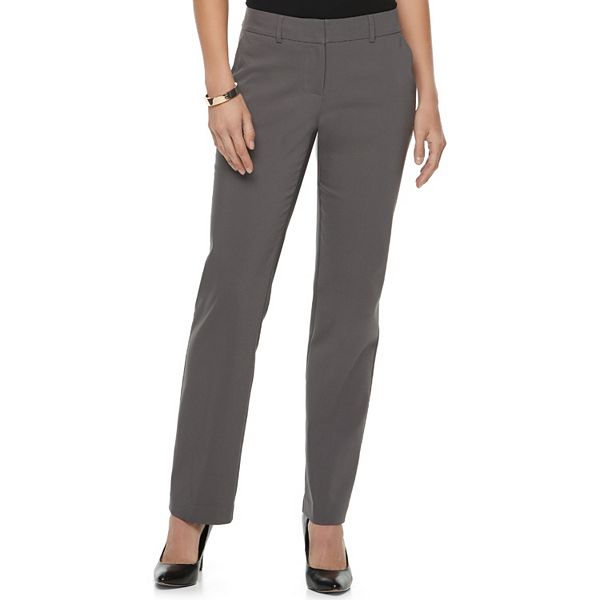 Women's Apt. 9® Torie Midrise Curvy Straight-Leg Dress Pants