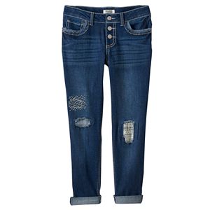 Girls 7-16 & Plus Size Mudd® Destructed Crop Boyfriend Jeans