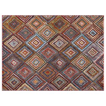 Concord Global Diamond Sterling Geometric Rug
