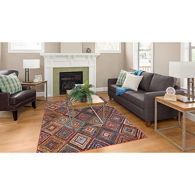 Concord Global Diamond Sterling Geometric Rug