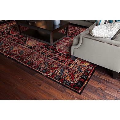 Concord Global Diamond Antique Framed Rug