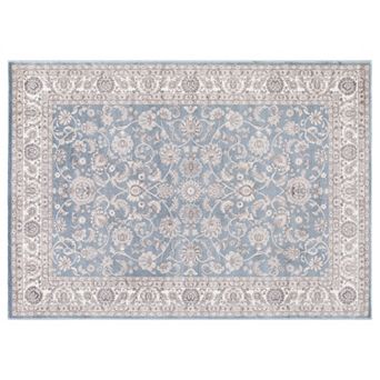 Concord Global Kashan Bergama Framed Floral Rug