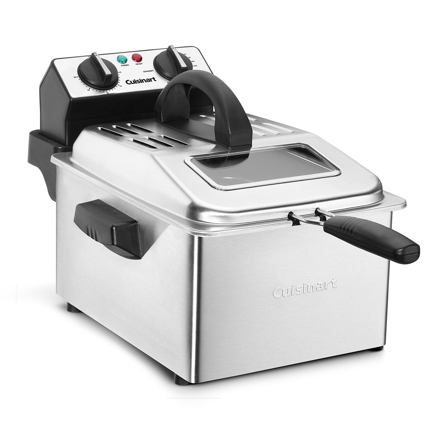 Chefman Deep Fryer, 1.6 qt., Stainless Steel/Black, Fry Guy Deep