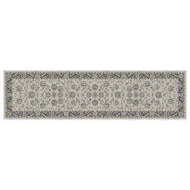 Concord Global Kashan Mahal Framed Floral Rug