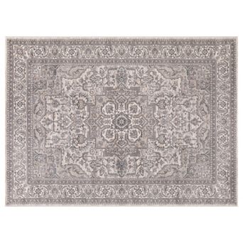 Concord Global Kashan Heriz Framed Floral Rug