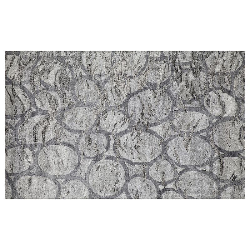 30819546 Momeni Millenia Pebble Abstract Rug, Silver, 7.5X9 sku 30819546