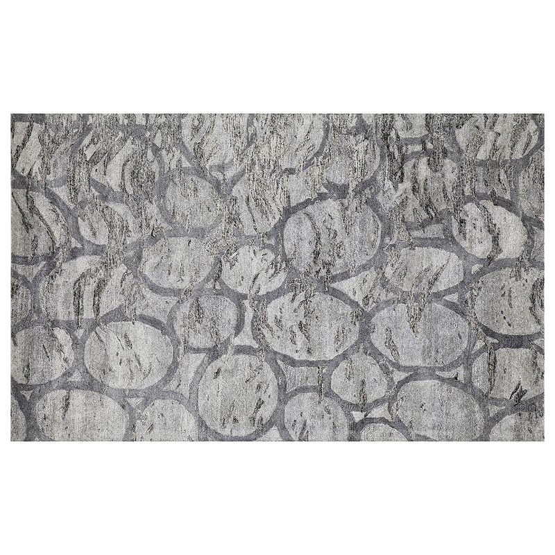 27723734 Momeni Millenia Pebble Abstract Rug, Silver, 2X8 F sku 27723734