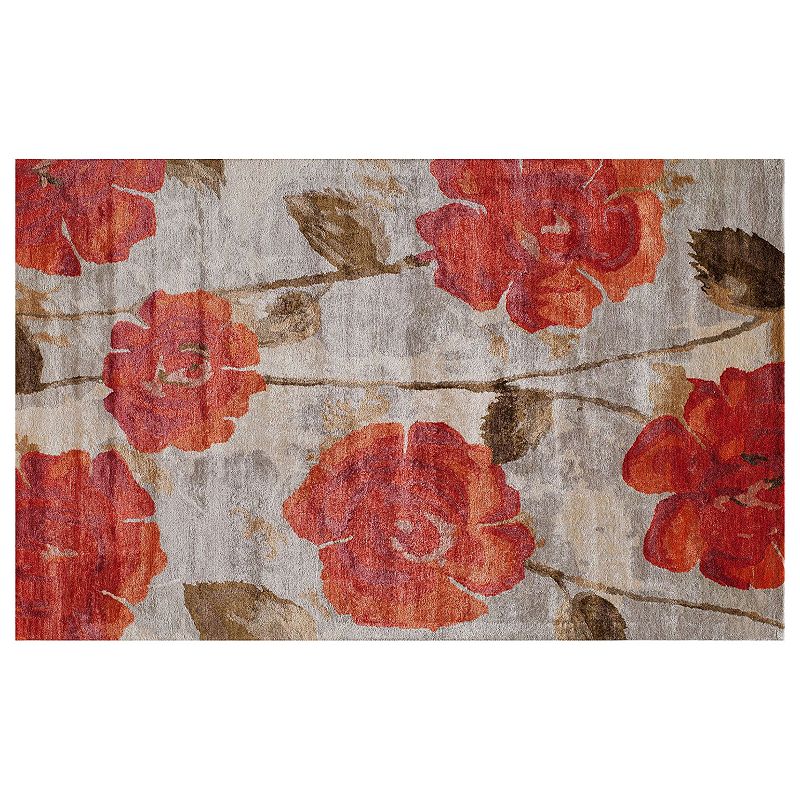 Momeni Millenia Poppy Floral Rug, Red, 7.5X9.5 Ft