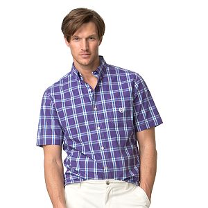 Men's Chaps Classic-Fit Plaid Easy-Care Button-Down Shirt