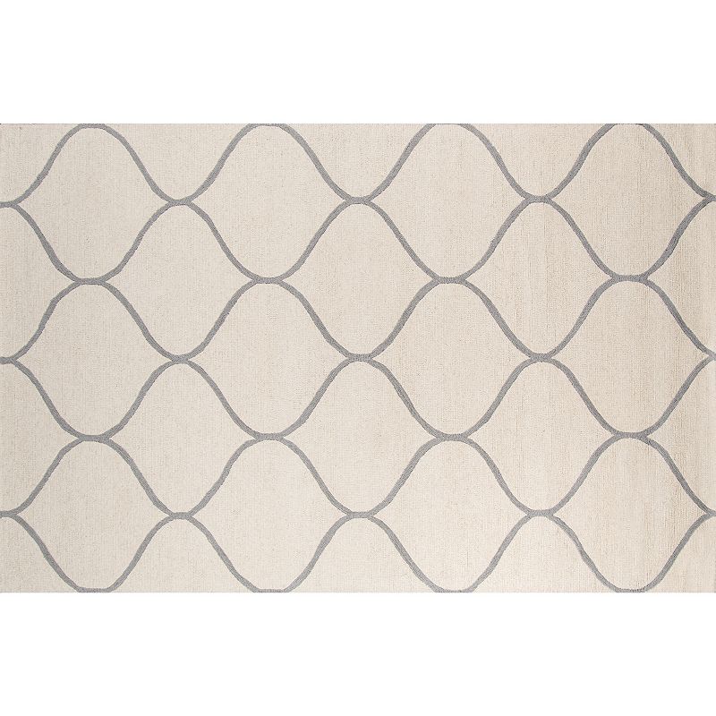Momeni Newport Trellis Wool Rug, Natural, 8X10 Ft