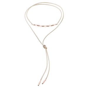Mudd® Pink Beaded Lariat Choker Necklace