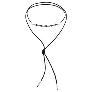 Mudd® Blue Beaded Lariat Choker Necklace
