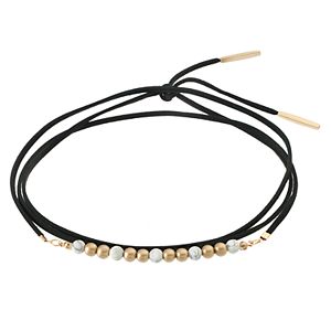 Mudd® Beaded & Knotted Faux Suede Wrap Choker Necklace