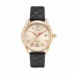 Drive from Citizen Eco-Drive Women's LTR Quilted Leather Watch - FE6083-13Pn