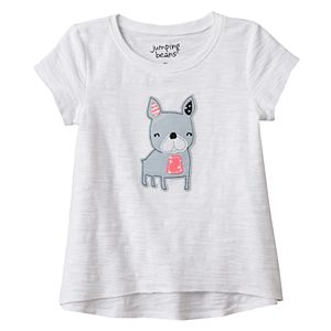 Toddler Girl Jumping Beans® Embroidered Applique High-Low Slubbed Tee