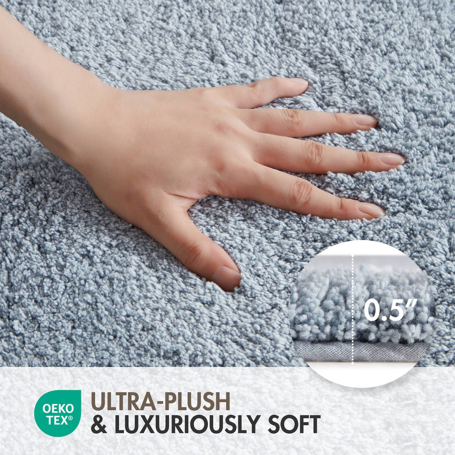 Madison Park Ethan Cotton Tufted Border Geometric Bathroom Rug