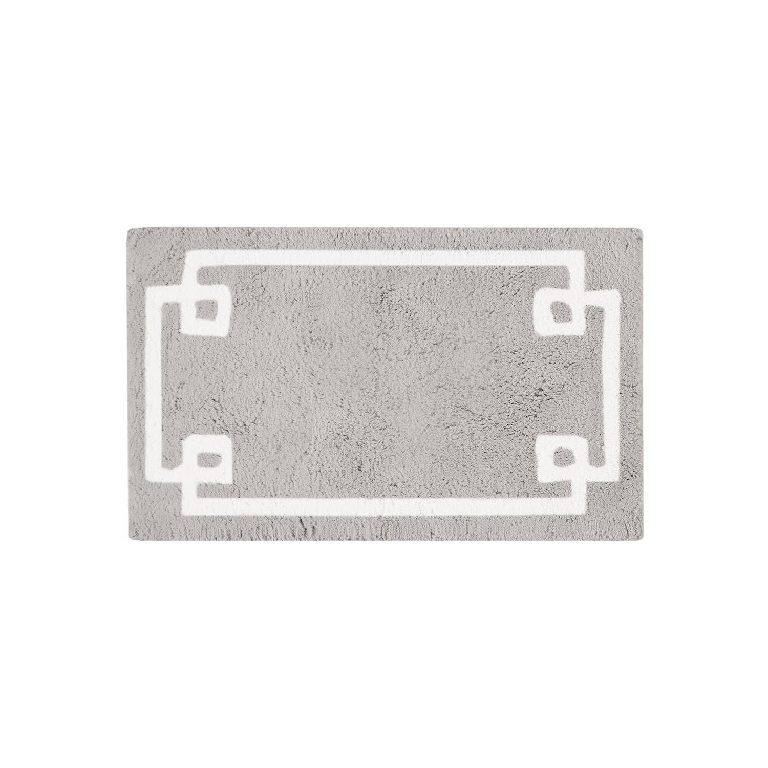 Madison Park Ethan Cotton Tufted Border Geometric Bathroom Rug