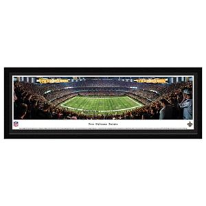 New Orleans Saints Stadium 50-Yard Line Framed Wall Art