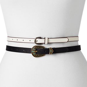 Mudd® Western 2-for-1 Belt Set