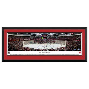 New Jersey Devils Stadium Center Ice Framed Wall Art