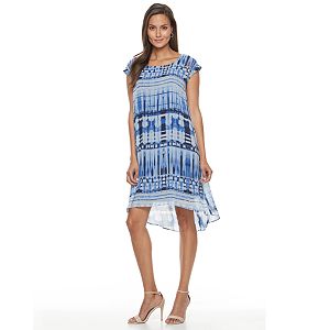 Women's Dana Buchman Printed Crepe Popover Dress