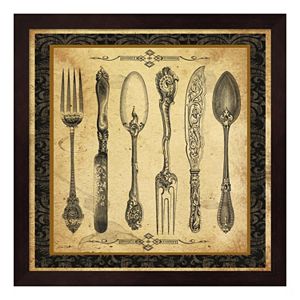 Adriana Silverware Vignette II Framed Wall Art