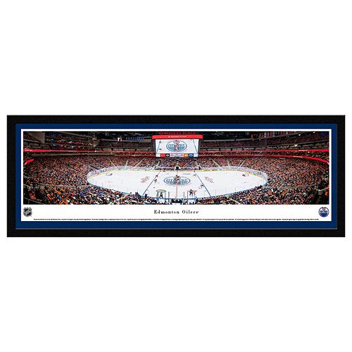 Edmonton Oilers Stadium Center Ice Framed Wall Art