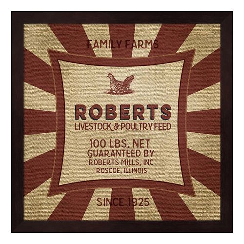 Roberts Feed Sack Framed Wall Art