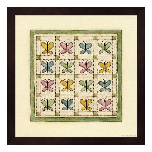 Butterfly Patchwork Framed Wall Art