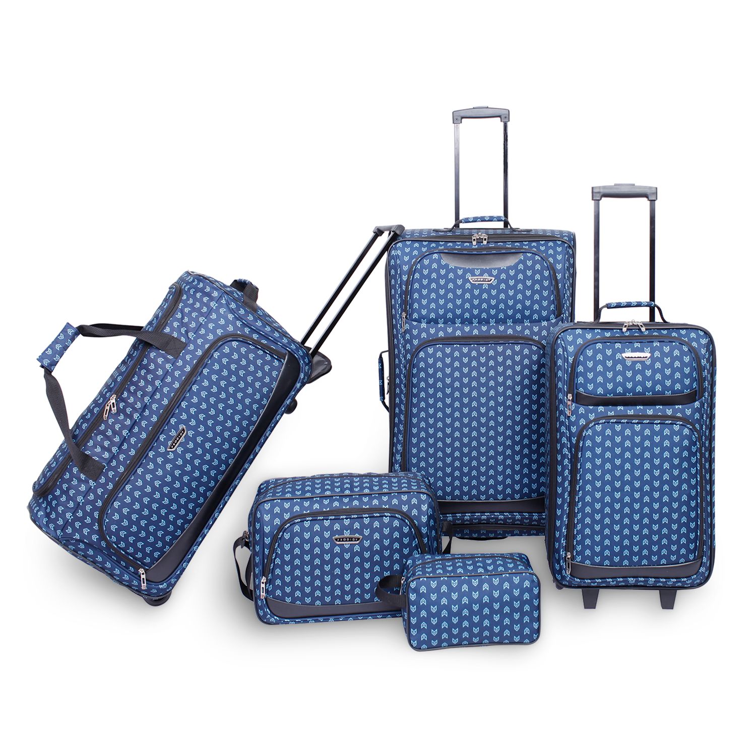 kohls chaps 5 piece luggage