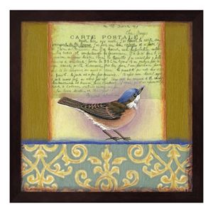 Carte Postale Bird 3 Framed Wall Art