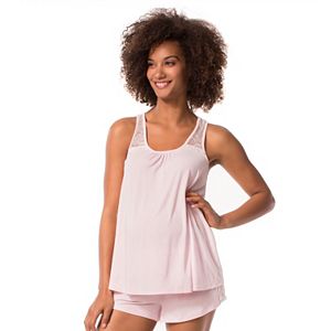 Maternity Pip & Vine by Rosie Pope Lace Tank & Shorts Sleep Set